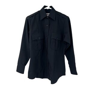 NWT Elbeco TexTrop2 Long Sleeve Black Polyester Work Shirt Size 32 Women's